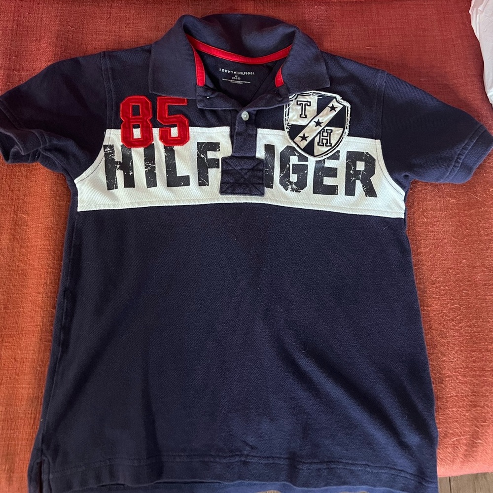Boys Navy Blue Tommy Hilfiger Polo size 8/10